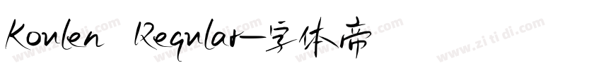 Koulen Reqular字体转换